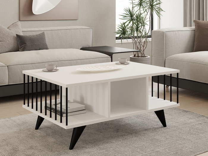Hanah Home Bert - Mesa de centro Blanca